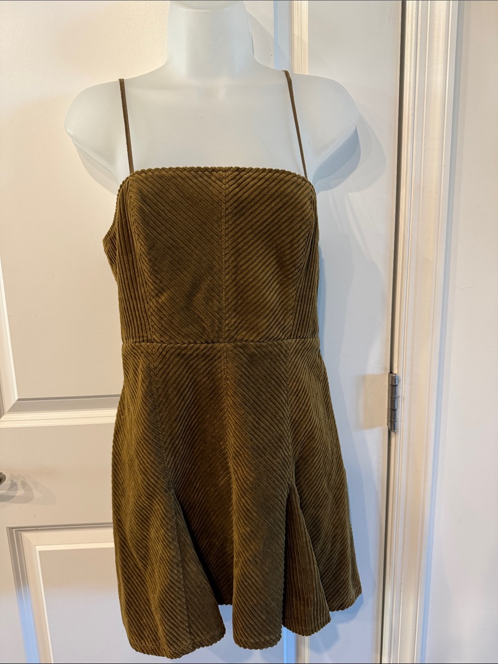 Urban Outfitters Olive Corduroy Mini Dress